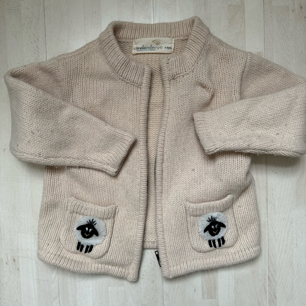 Child wool zip sweater from Ireland